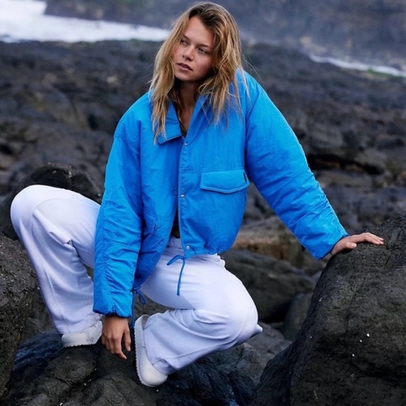 NWOT FP Movement Off The Bleachers Coaches Jacket - Picture 3 of 4